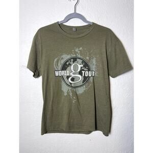 Men's Green Garth Brooks World Tour  Records T Shirt
